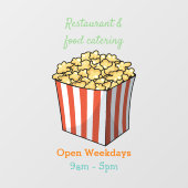 ポップコーン漫画イラストレーション ウィンドウサイン (シート)