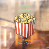 ポップコーン漫画イラストレーション ウィンドウサイン (シート2)