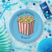 ポップコーン漫画イラストレーション ペーパープレート (パーティー)