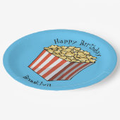 ポップコーン漫画イラストレーション ペーパープレート (アングル)