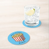 ポップコーン漫画イラストレーション ラウンドペーパーコースター (インサイチュ)