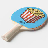 ポップコーン漫画イラストレーション 卓球ラケット (正面アングル)