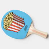 ポップコーン漫画イラストレーション 卓球ラケット (横)