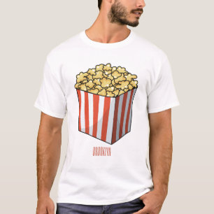 ポップコーン漫画イラストレーション Tシャツ
