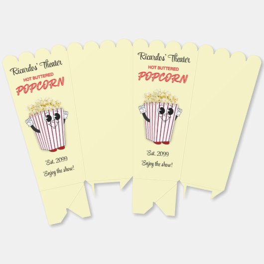 ポップコーン漫画・アートが登場するファミリー向け映画館 フェイバーボックス (見開き)