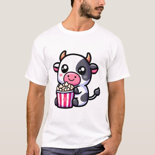 ポップコーン牛 Tシャツ (正面)