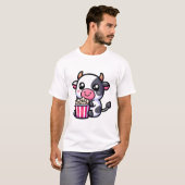 ポップコーン牛 Tシャツ (正面フル)