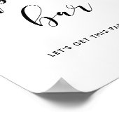 ポップコーン結婚バー徴候 ポスター (角)