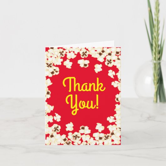 ポップコーン誕生日パーティー映画館 カード (正面)