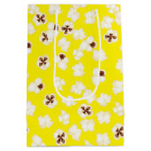 ポップコーン誕生日パーティー映画館 ミディアムペーパーバッグ (裏面)