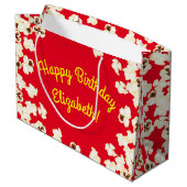 ポップコーン誕生日パーティー映画館 ラージペーパーバッグ (裏面アングル)