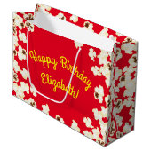 ポップコーン誕生日パーティー映画館 ラージペーパーバッグ (正面アングル)