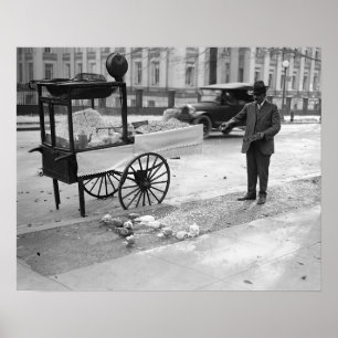 ポップコーン販売、1926年。ヴィンテージ写真 ポスター