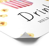 ポップコーン赤ちゃんシャワー – DRINKS ポスター (角)