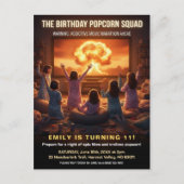 ポップコーン隊 映画鑑賞会 誕生日パーティー ポストカード (正面)