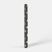 ポップコーン電話ケース(ダークグレー&バターイエロー) SAMSUNG GALAXYケース (右側面)