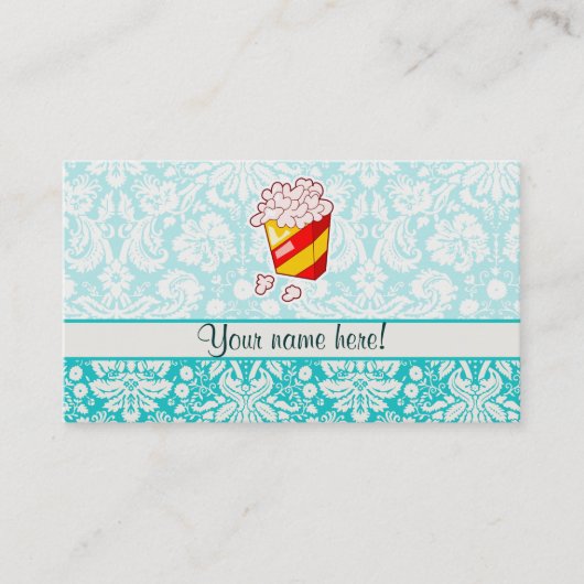 ポップコーン; かわいい 名刺 (正面)