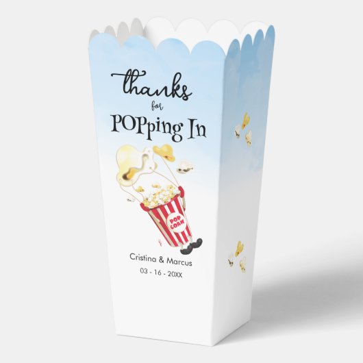 ポップコーン ウェディングに立ち寄ってくれてありがとう フェイバーボックス (裏面)