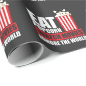 ポップコーン·ウォッチ映画，世界映画を無視 ラッピングペーパー (ロールコーナー)