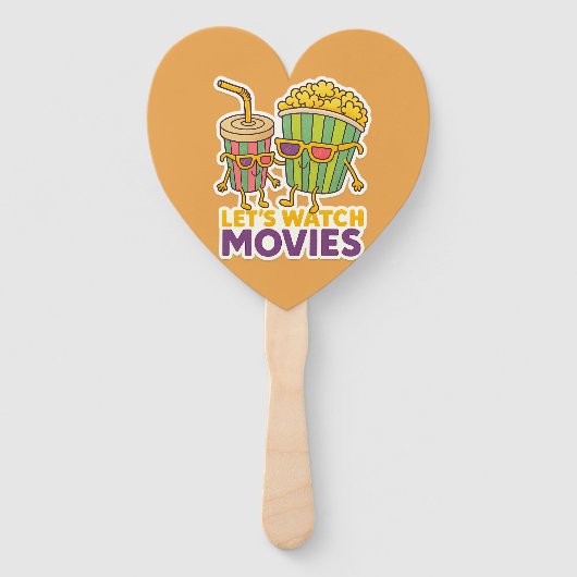ポップコーン＆ソーダ デュオ - 映画の夜の雰囲気 ハンドファン (正面)