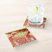 *ポップコーン&トリーツ*ガラスコースター ガラスコースター (アングル)