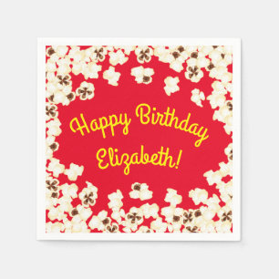 ポップコーン・バースデー・パーティー映画館 スタンダードカクテルナプキン