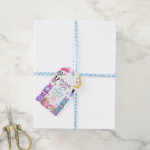 ポップコーン&パジャマメッセージカード ギフトタグ (より糸付き)