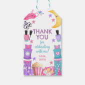 ポップコーン&パジャマメッセージカード ギフトタグ (正面)