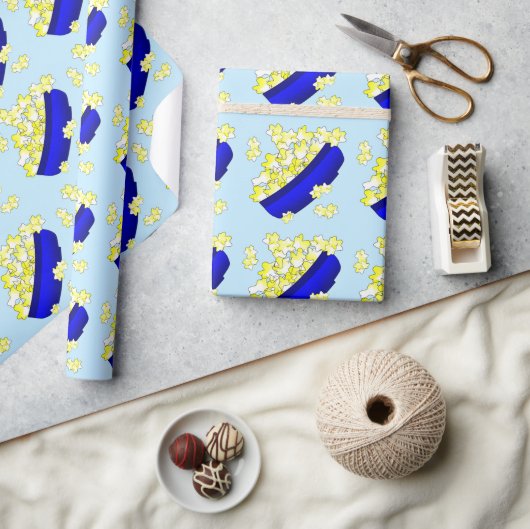 ポップコーン・ボウル ラッピングペーパー (クラフト)