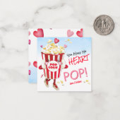ポップコーン ラブ 面白い ノートカード (正面/裏面インサイチュ)