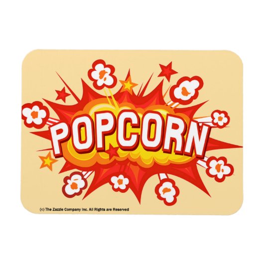 ポップコーン!映画マグネット マグネット (横)
