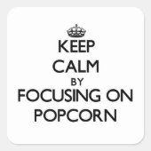 ポップコ保ンに焦点を当てて落ち着く スクエアシール (正面)