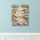 ポップコ保ンに関するCALMとテキスト キャンバスプリント (インサイチュ (ウッドフロア))