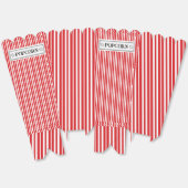 ポップコ赤と白ンストライプのの好意ボックス フェイバーボックス (見開き)