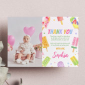 ポップシクル アイスクリーム 誕生日お礼カード 夏のパーティー サンキューカード