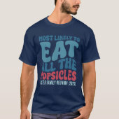ポップシールを全部食べちゃうタイプの人 オーダーカスタム Tシャツ (正面)