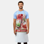 ポップスとスイカ、HELLO SUMMER エプロン (着用した状態)