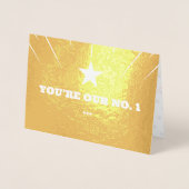 ポップスの父の日グリーティングカード 箔カード (正面)