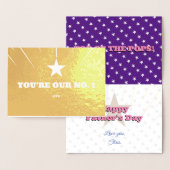 ポップスの父の日ホイルグリーティングカード 箔カード (ディスプレー)