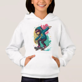 ポップスケートモンキーのキッズTシャツデザイン　かっこいいキャラクター