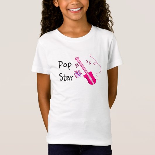 ポップスター ピンクギター Tシャツ (正面)