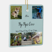 ポップスポップ・アートのクルーカスタム5フォトグリッド、緑 セラミックオーナメント (右)