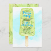 ポップス&パーティー サマー バースデー ご招待 招待状 (正面/裏面)