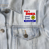 ポップダイナーキッチンことわざピンバック 缶バッジ (インサイチュ)