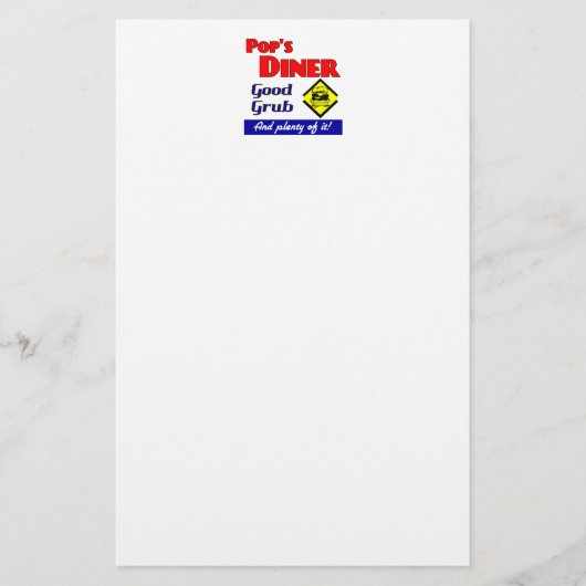 ポップダイナーキッチンアート 便箋 (正面)