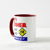 ポップダイナーレトロカスタマイズ可能コーヒーマグ マグカップ (正面左)