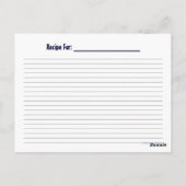 ポップダイナーレトロカスタムレシピカード葉書 ポストカード (裏面)