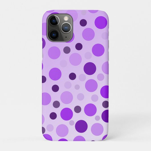 ポップパープル水玉模様、ケースメイトiPhoneケース Case-Mate iPhoneケース (裏)