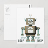 ポップビープおもちゃロボットポストカード（lt） ポストカード (正面/裏面)