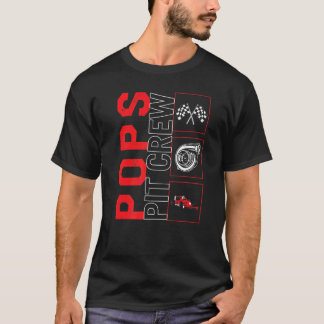 ポップピットクルーのカーレースレースドライバーレーサーレース Tシャツ